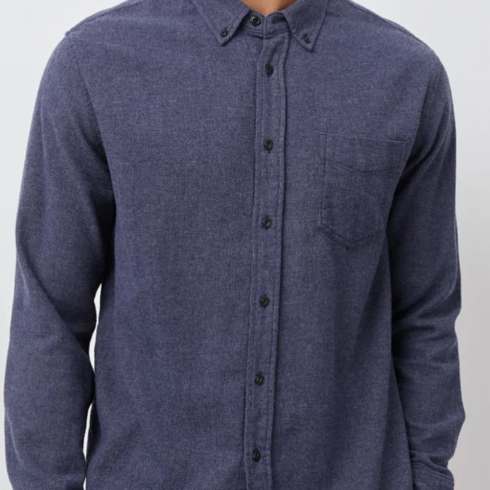Rails Indigo Casual Button Down Shirt with Textured Fabric